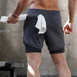 2 In 1 Double-deck Quick Dry GYM Sport Shorts