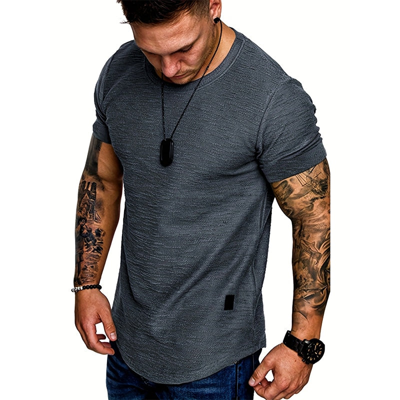 Sports T-shirt Slim Fit O-neck Short