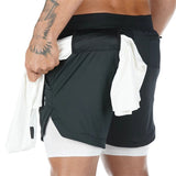 2 In 1 Double-deck Quick Dry GYM Sport Shorts