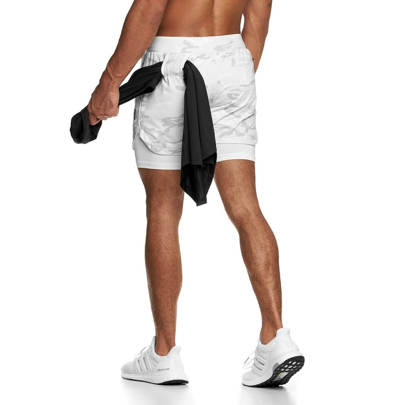 2 In 1 Double-deck Quick Dry GYM Sport Shorts